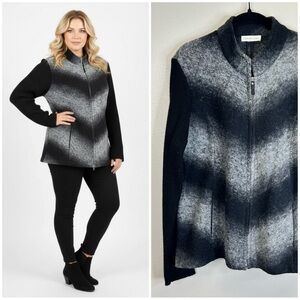 Wool Ombré Shacket Size 1X Sweater Cardigan Jacket Outdoor Boho‎ Mobwife Coat